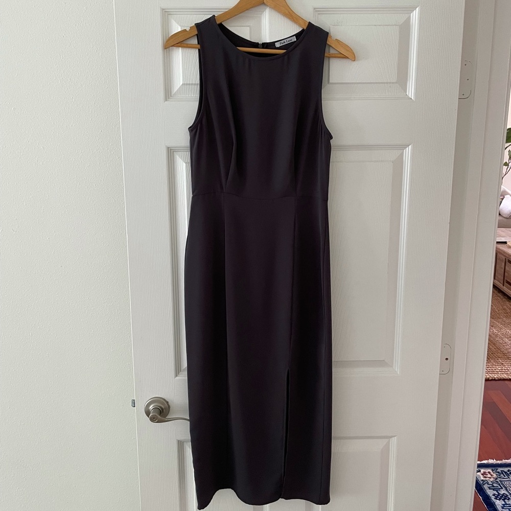 PARK LANE Grey Sleeveless Dress with Slit